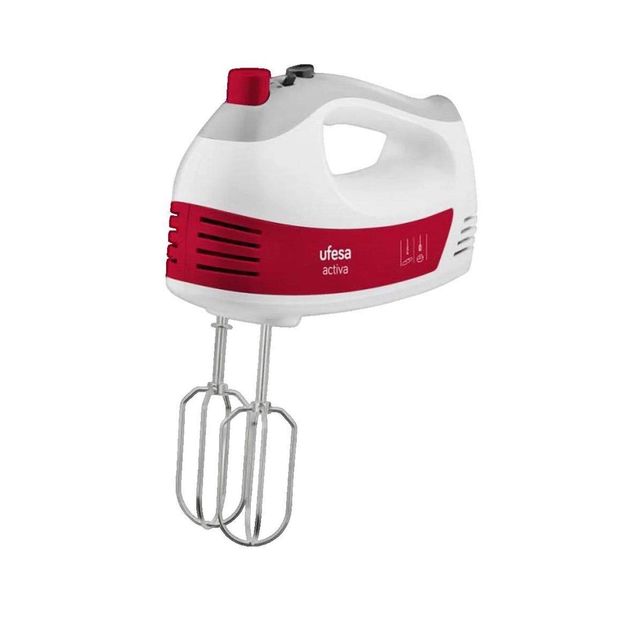 Voir la diapositive 2 : UFESA Mixeur à main Ufesa BV4650 400W 5 vitesses rouge et blanc 2 pièces