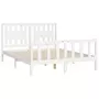 VIDAXL Cadre de lit avec tete de lit blanc bois pin massif 140x200 cm
