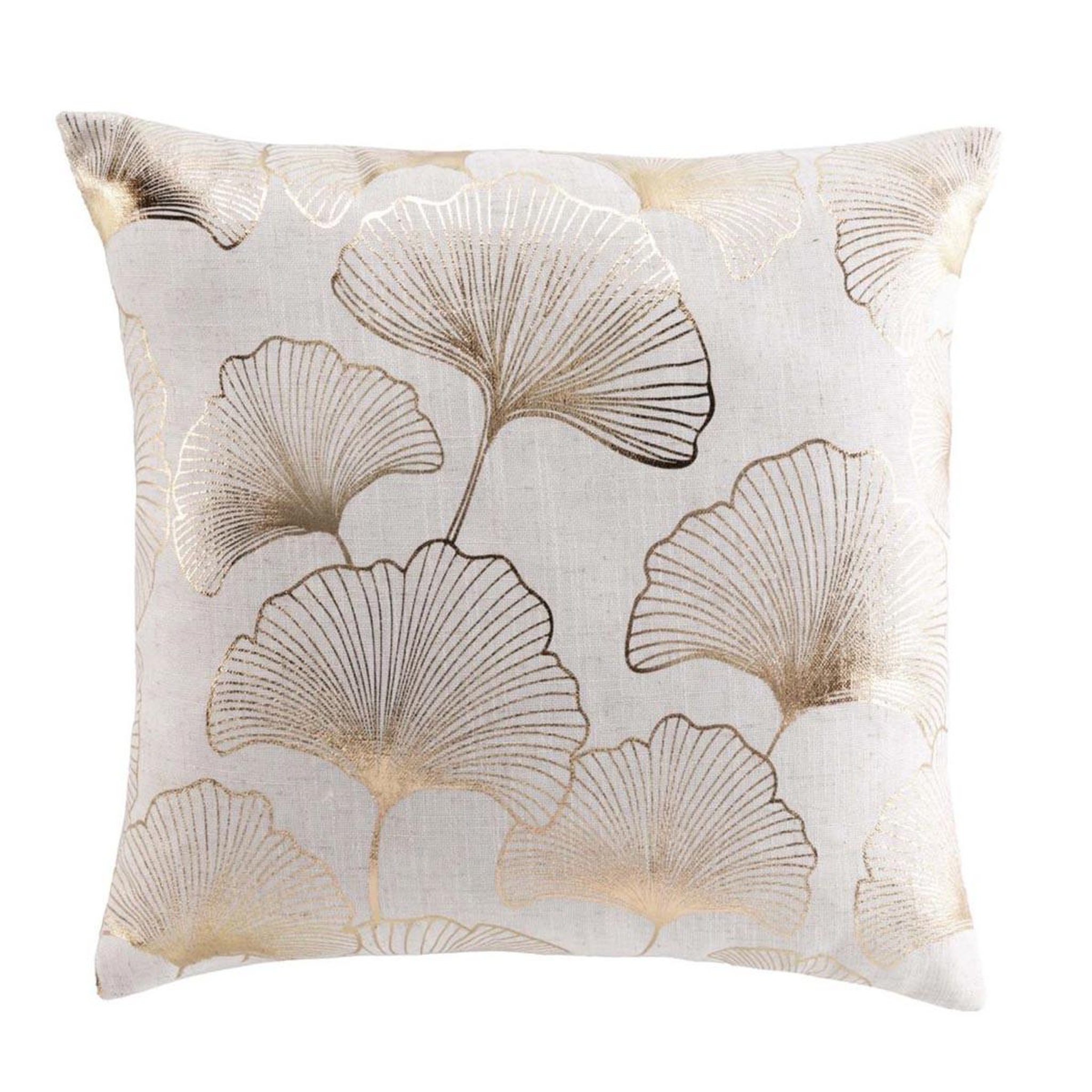 Douceur d'Intérieur Coussin à motifs métallisés  kenzy  45x45cm naturel