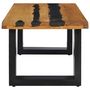 Voir la diapositive 4 : VIDAXL Table basse 100x50x40 cm Bois de teck massif et pierre de lave