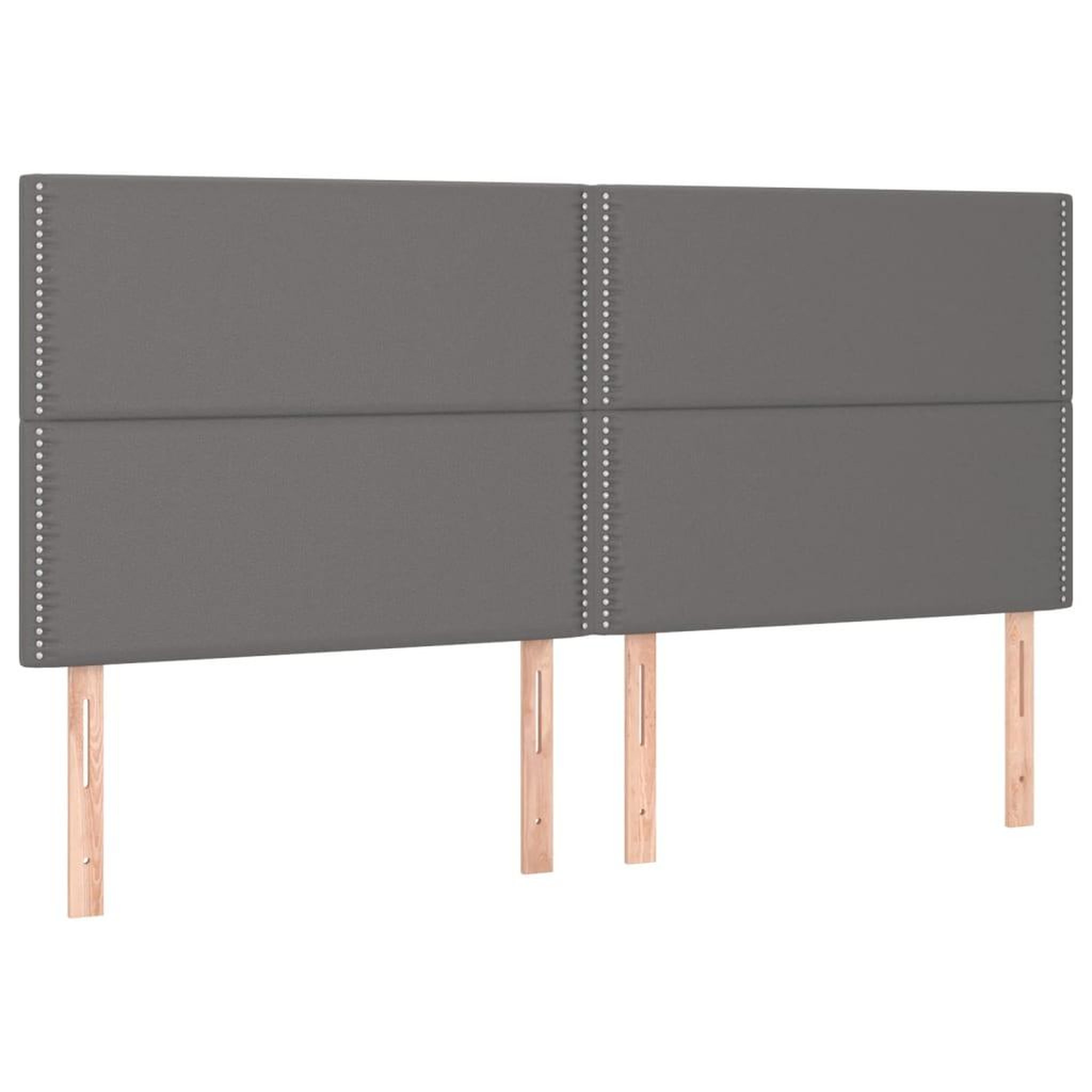 Voir la diapositive 2 : VIDAXL Tetes de lit 4 pcs Gris 100x5x78/88 cm Similicuir