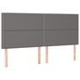 Voir la diapositive 2 : VIDAXL Tetes de lit 4 pcs Gris 100x5x78/88 cm Similicuir