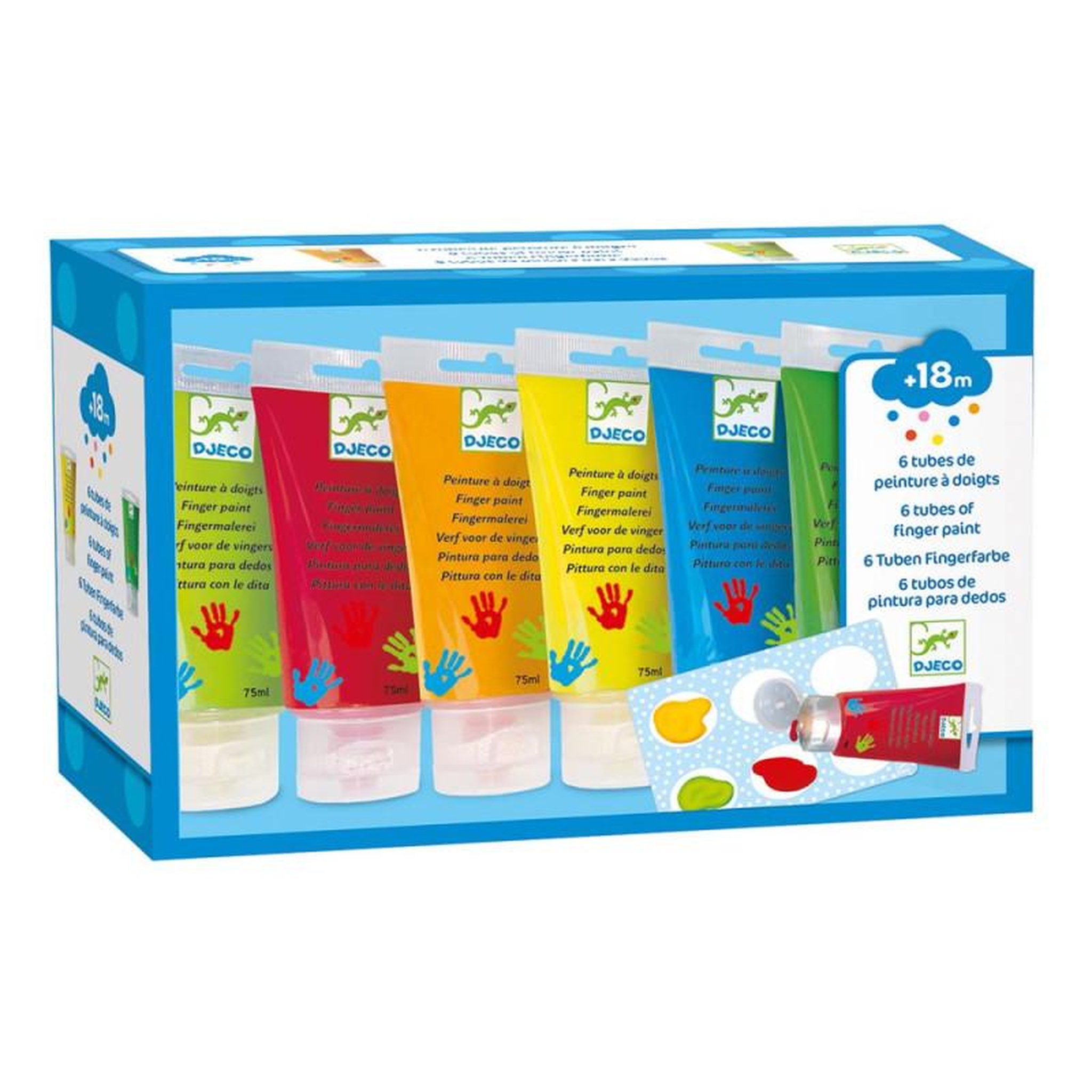 Djeco Djeco 6 Tubes de peinture à doigts