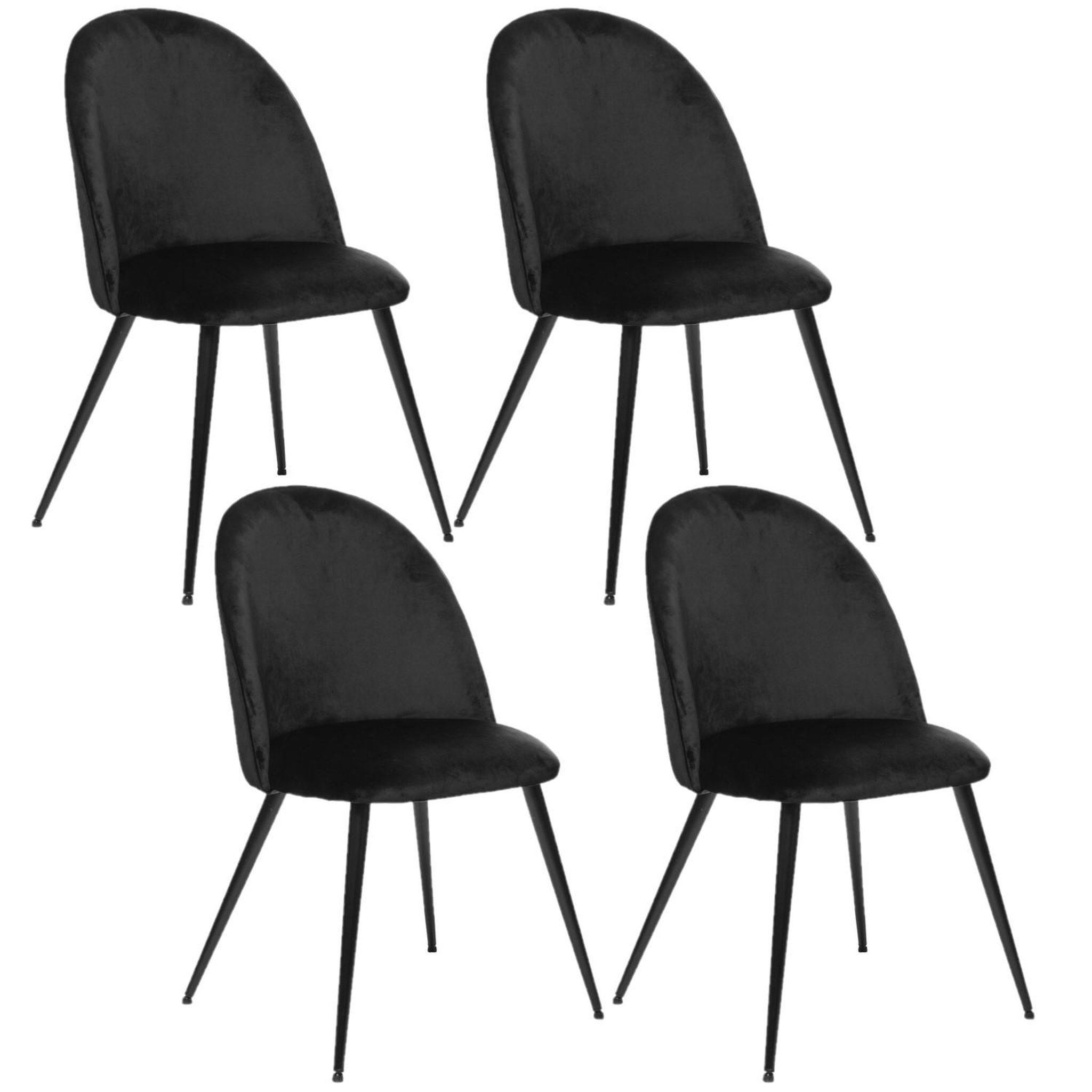 Voir la diapositive 1 : TOILINUX Lot de 4 chaises slano