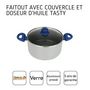 Voir la diapositive 4 : TASTY Faitout avec dosage d'huile et couvercle 24 cm Tasty Casserole