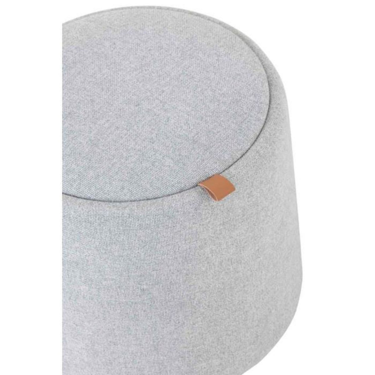 Paris Prix Pouf Rond Design  Munica  42cm Gris Clair