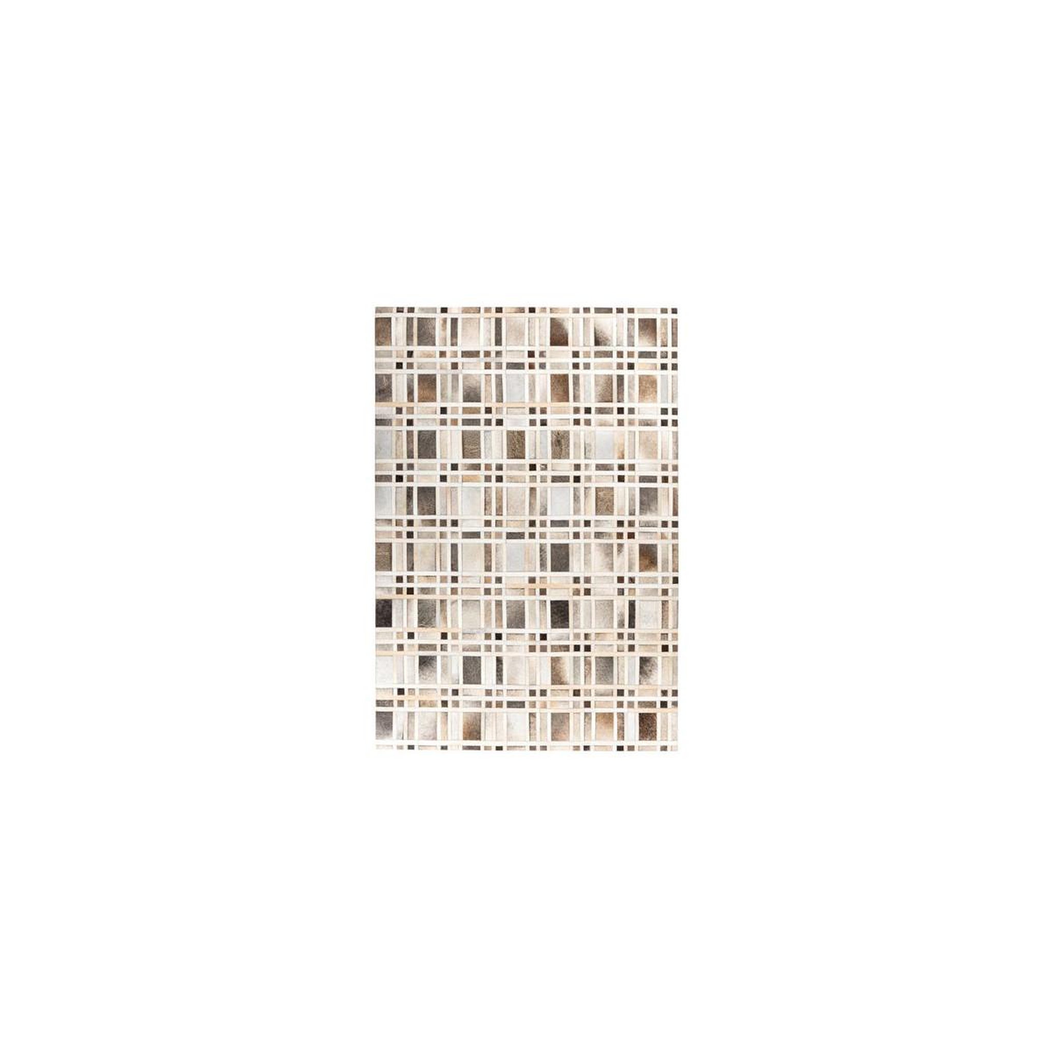 Paris Prix Tapis fait main en cuir  lavin ii  gris. Coloris disponibles : Gris