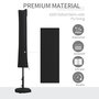 Voir la diapositive 5 : OUTSUNNY Housse de protection imperméable pour parasol droit avec fermeture éclair et cordon de serrage noir