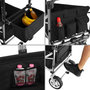 Voir la diapositive 4 : tectake Chariot de jardin et de transport pliable avec toit noir