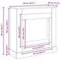 Voir la diapositive 6 : VIDAXL Cadre de cheminee chene noir 90x30x90 cm bois d'ingenierie