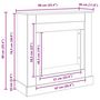 Voir la diapositive 6 : VIDAXL Cadre de cheminee chene noir 90x30x90 cm bois d'ingenierie