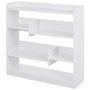 Voir la diapositive 1 : HOMCOM Bibliothèque étagère meuble de rangement dim. 90L x 24l x 91H cm 4 niveaux 3 panneaux arrières panneaux de particules blanc