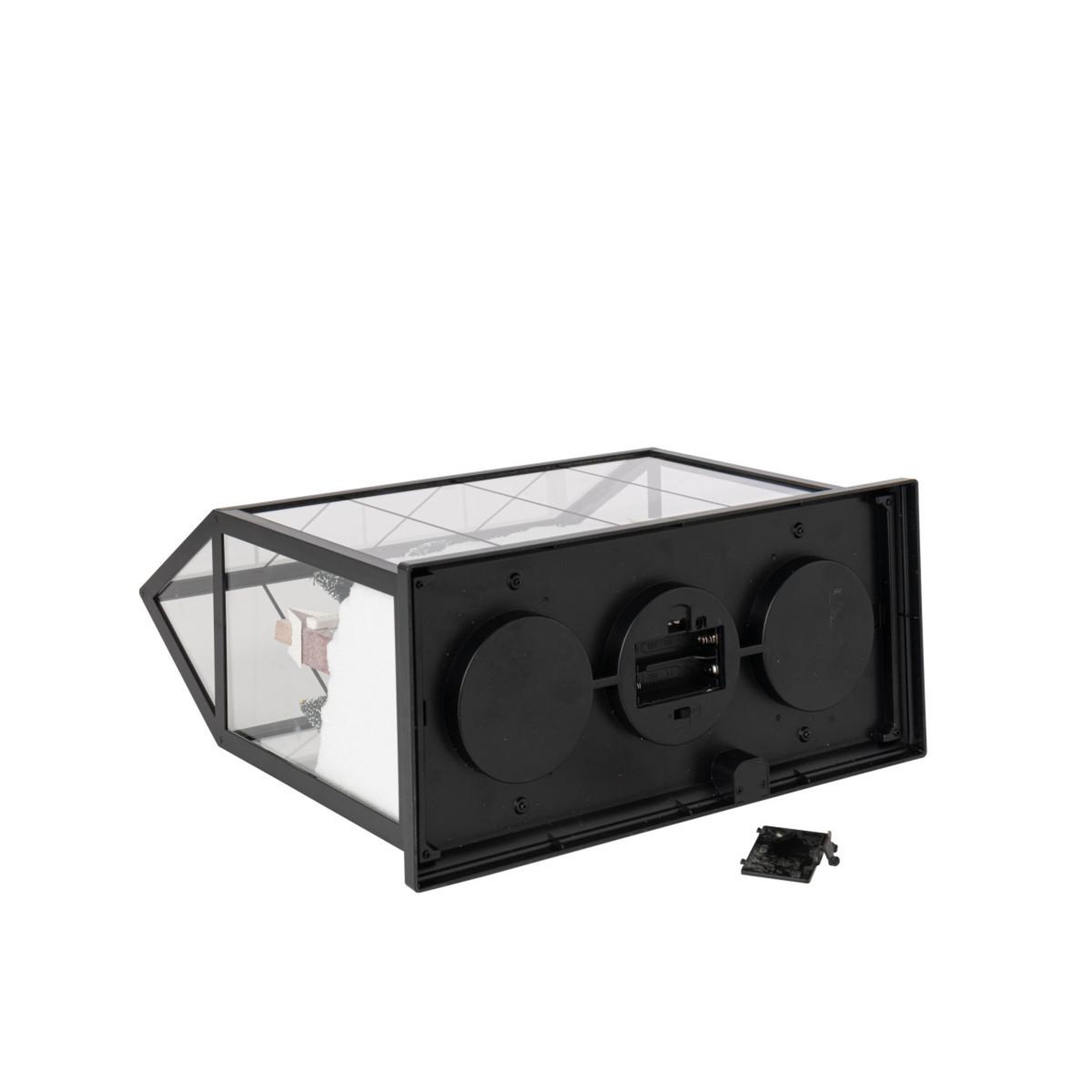 Voir la diapositive 3 : J-LINE Village de Noël Vitré à LED  Sébastienne  33cm Noir