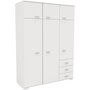 Voir la diapositive 7 : Armoire de chambre 6 portes 3 tiroirs L146cm AXELLE