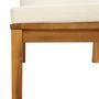 Voir la diapositive 5 : VIDAXL Salon de jardin 6 pcs avec coussin creme Bois d'acacia solide