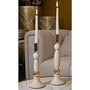 Voir la diapositive 4 : Paris Prix Lot de 2 Chandeliers  Strek  30cm Crème & Or