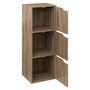 Voir la diapositive 2 : FIVE Etagère 3 cases de rangement avec portes Mix n' modul - Longueur 34,50 cm x Hauteur 100,50 cm - Marron