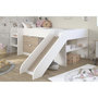 Voir la diapositive 8 : Lit enfant mi hauteur 90x200cm avec rangement et toboggan TIBO