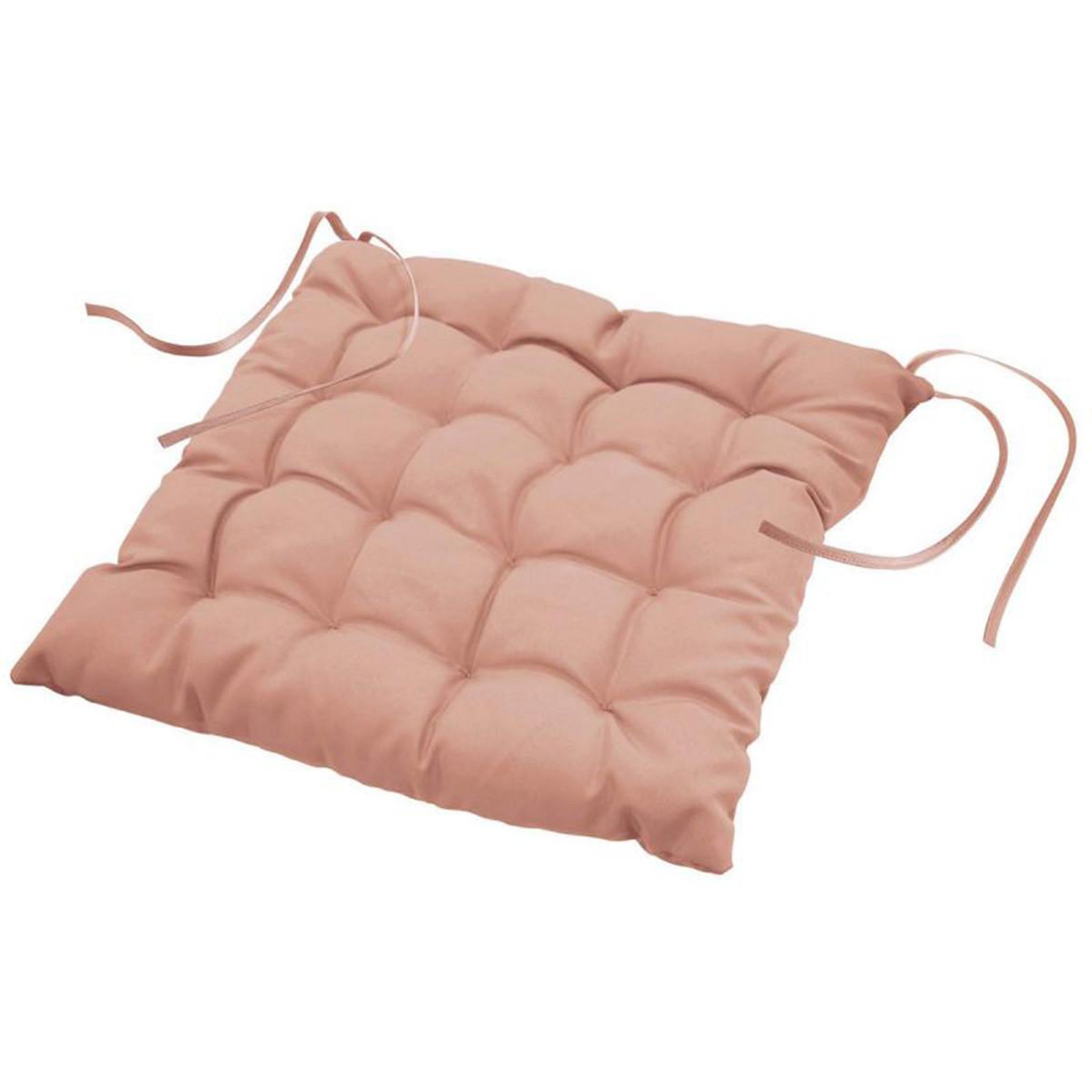 Douceur d'Intérieur Galette de Chaise Matelassée  Essentiel  40x40cm Rose Poudré