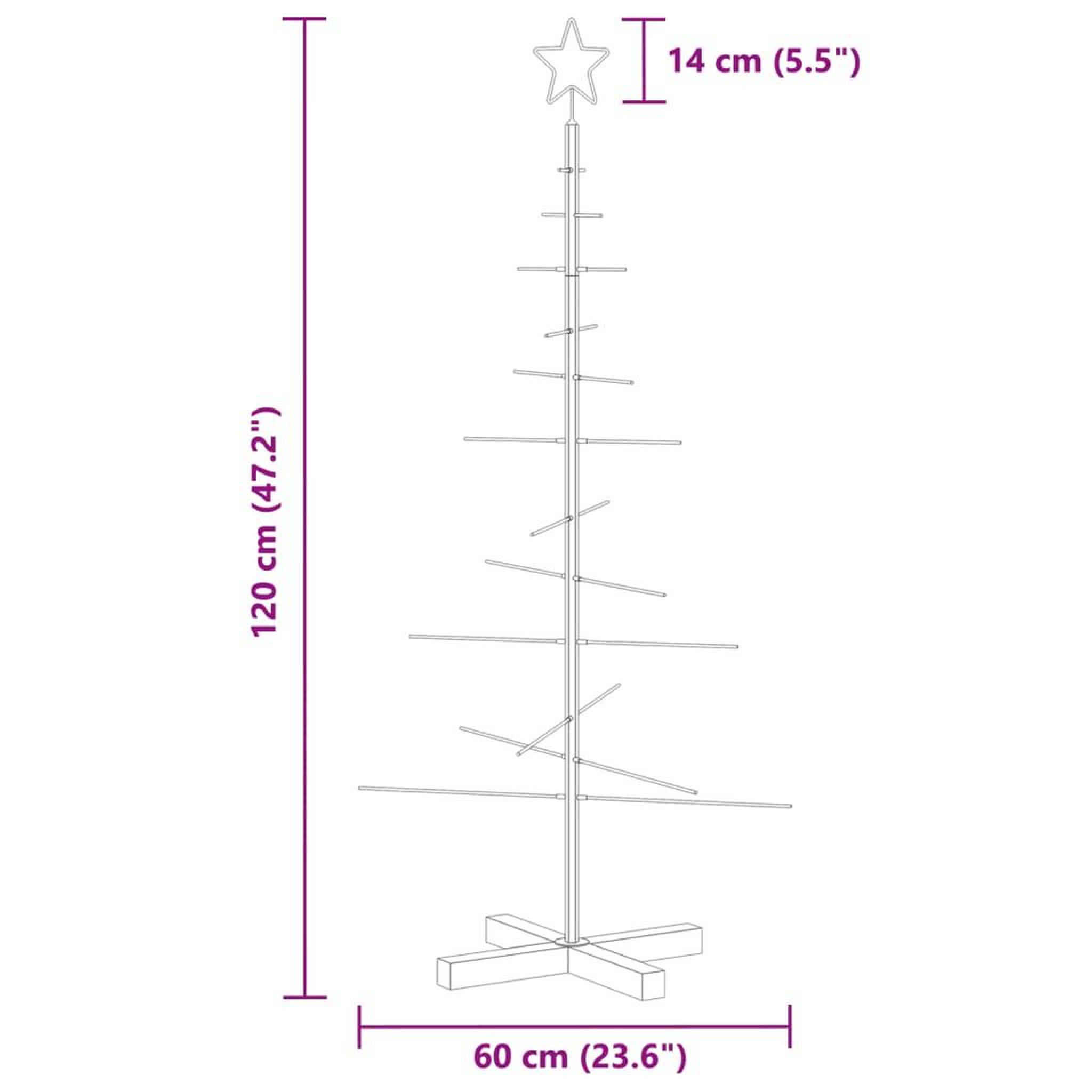 Voir la diapositive 6 : VIDAXL Arbre de Noël en metal avec base en bois noir 120 cm