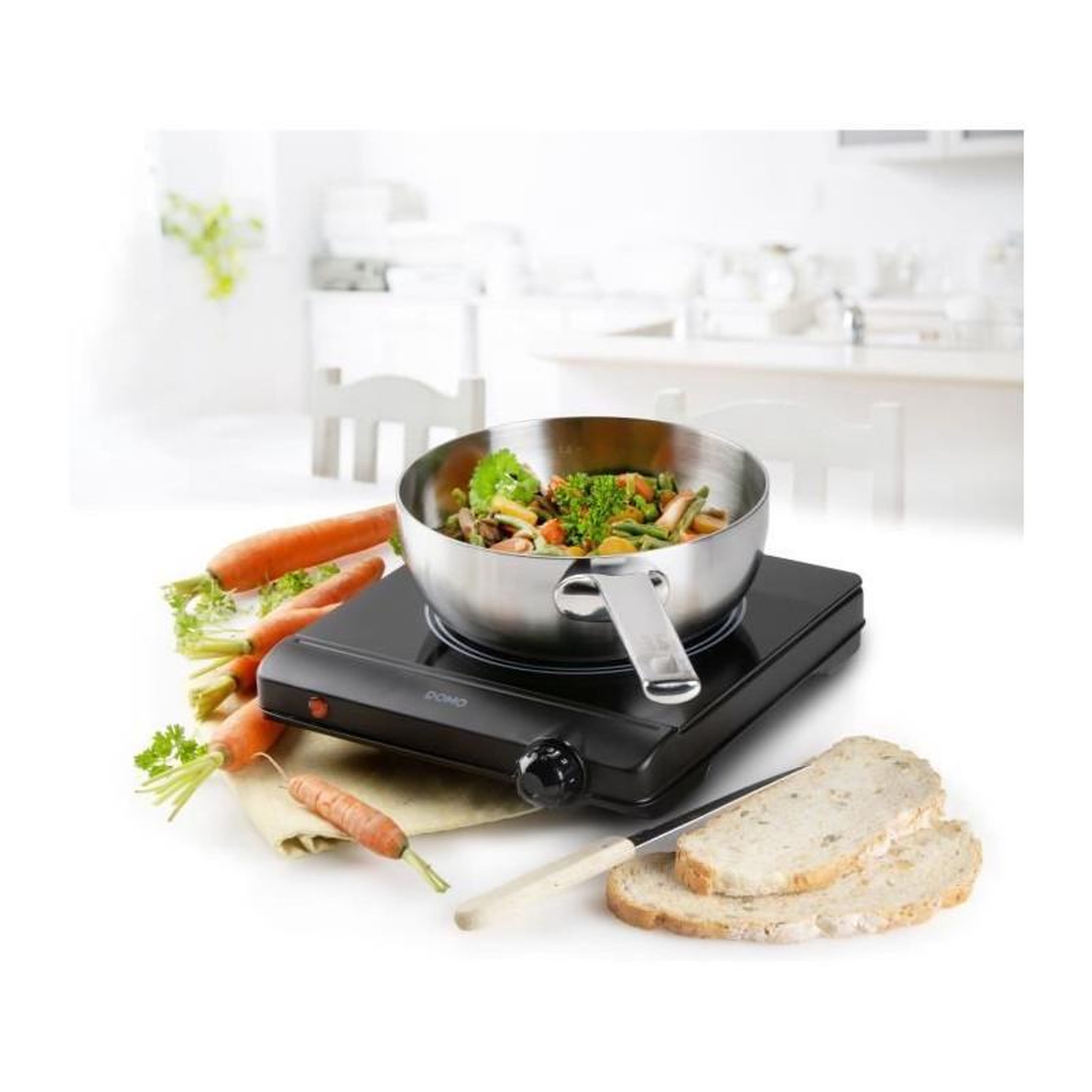 Voir la diapositive 5 : Domo Plaque de cuisson céramique - DOMO - 1 feu - 25,3 x 28,7 x 7 cm - DO30111KP