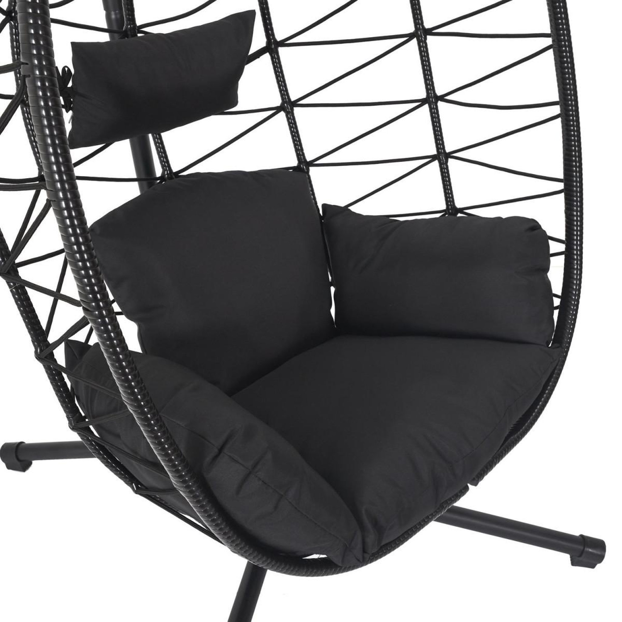 Voir la diapositive 6 : The Home Deco Factory Fauteuil suspendu  zadar  109cm noir