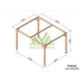 Voir la diapositive 2 : JARDIDECO Pergola en bois lamellé-collé Caen 400 x 300 cm - Maderland