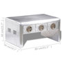 Voir la diapositive 5 : VIDAXL Table basse 3 tiroirs vintage Style d'aviation
