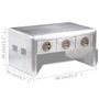 Voir la diapositive 5 : VIDAXL Table basse 3 tiroirs vintage Style d'aviation