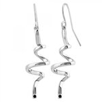 SC CRYSTAL Boucles d'oreilles par SC Crystal ornées d'un véritable diamant noir