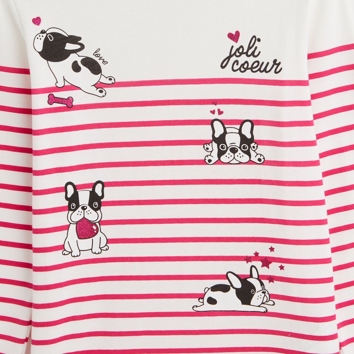 IN EXTENSO T-shirt manches longues à rayures fille