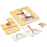 EDUCO Puzzle en Bois - Évolution de l'Homme - 24 pièces - jeu Montessori