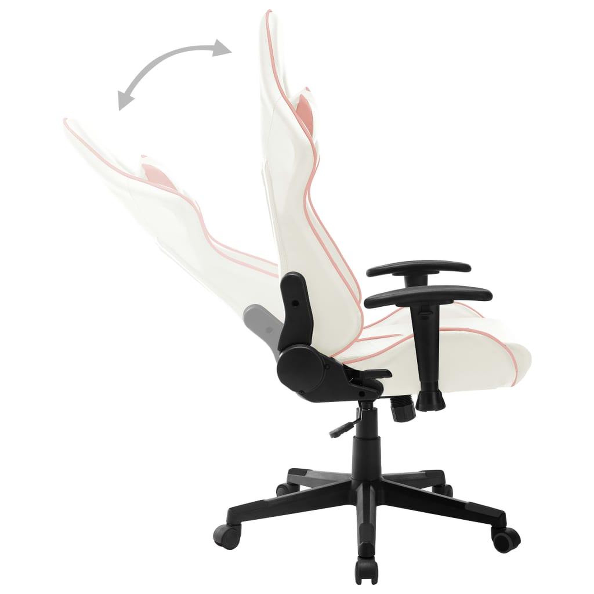 Voir la diapositive 5 : VIDAXL Chaise de jeu Blanc et rose Cuir artificiel