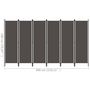 Voir la diapositive 6 : VIDAXL Cloison de separation 6 panneaux Anthracite 300x180 cm