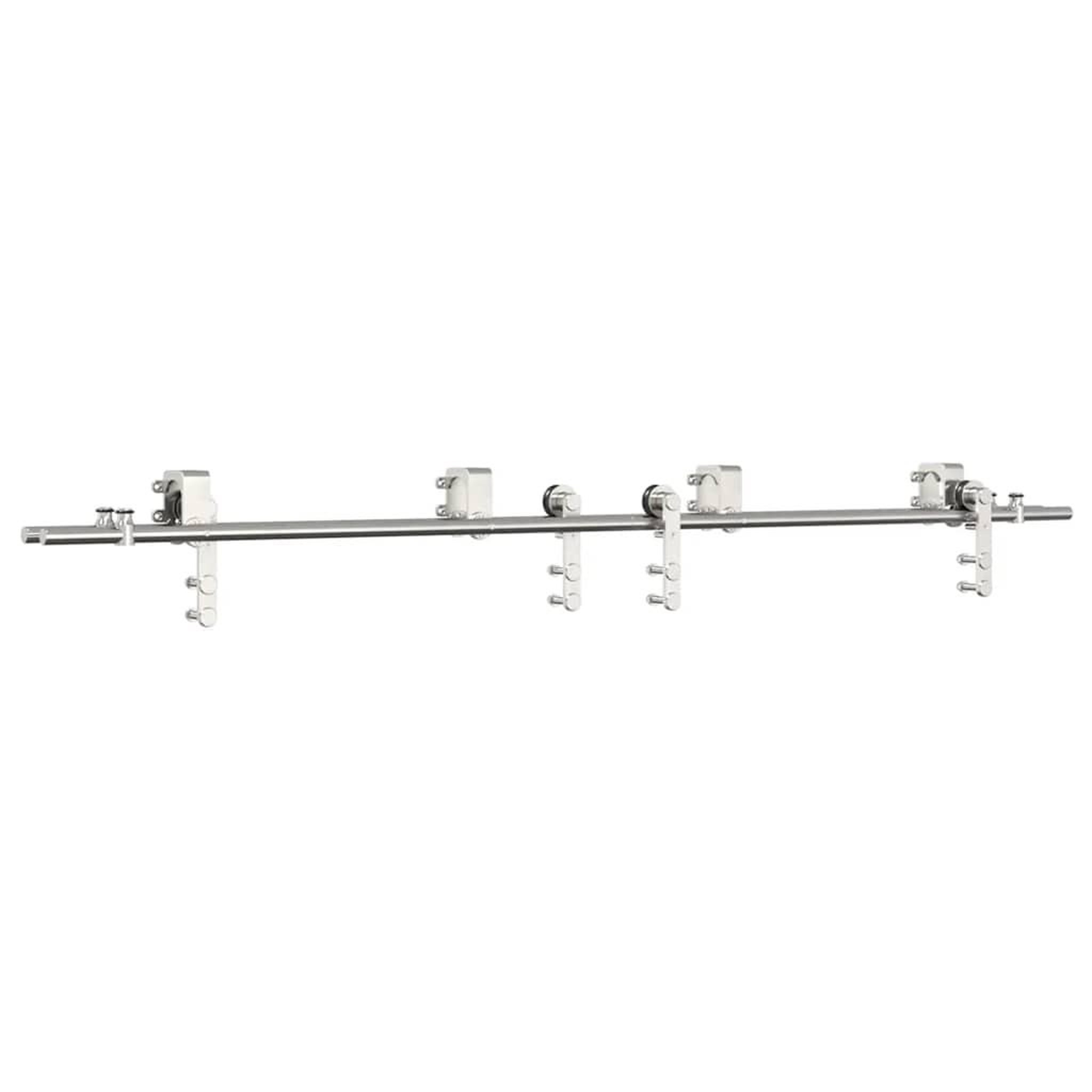 Voir la diapositive 2 : VIDAXL Kit fixation porte coulissante 200 cm Acier inoxydable Argente