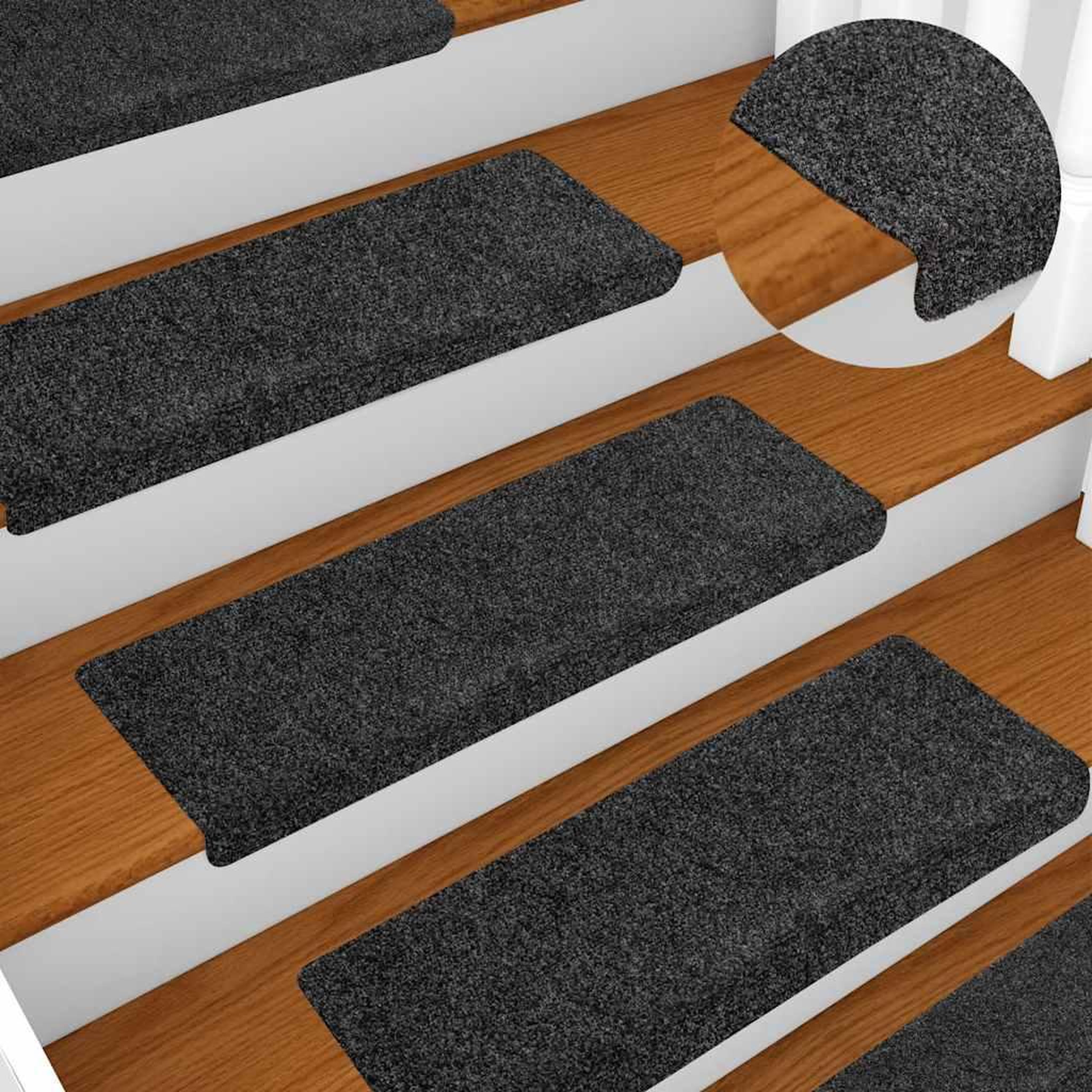 Voir la diapositive 5 : VIDAXL Tapis d'escalier autocollant 20 pcs gris 65x21x4 cm