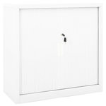 VIDAXL Armoire a portes coulissantes Blanc 90x40x90 cm Acier