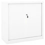 Voir la diapositive 1 : VIDAXL Armoire a portes coulissantes Blanc 90x40x90 cm Acier