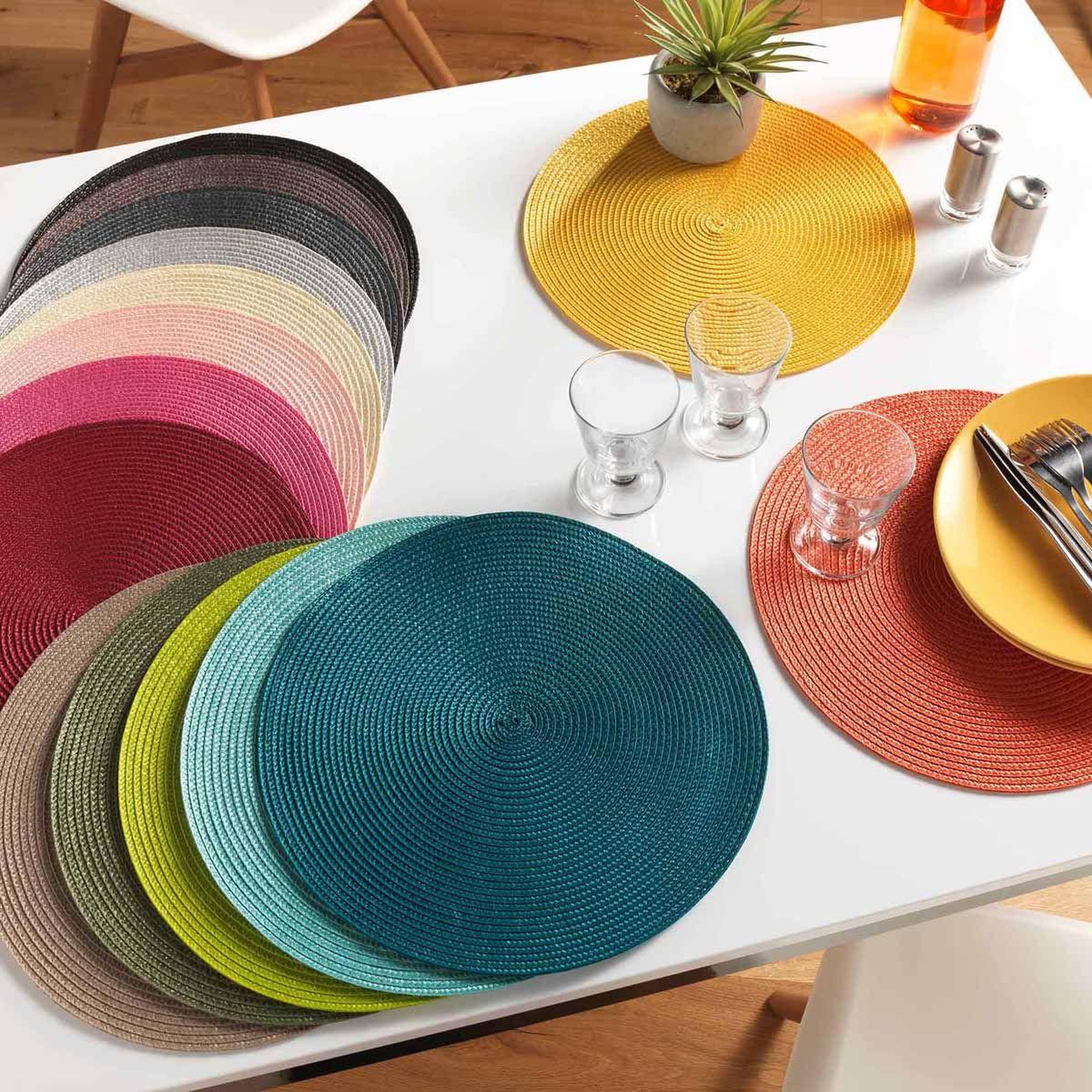 Voir la diapositive 3 : Douceur d'Intérieur Set de table uni  zebulon  35cm orange brique
