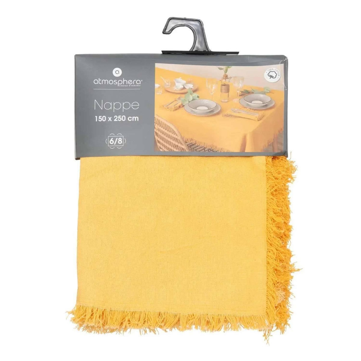 ATMOSPHERA Nappe à franges - 100% coton