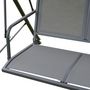 Voir la diapositive 6 : OUTSUNNY Balancelle de jardin 3 places grand confort toit inclinaison réglable assise et dossier ergonomique acier textilène gris