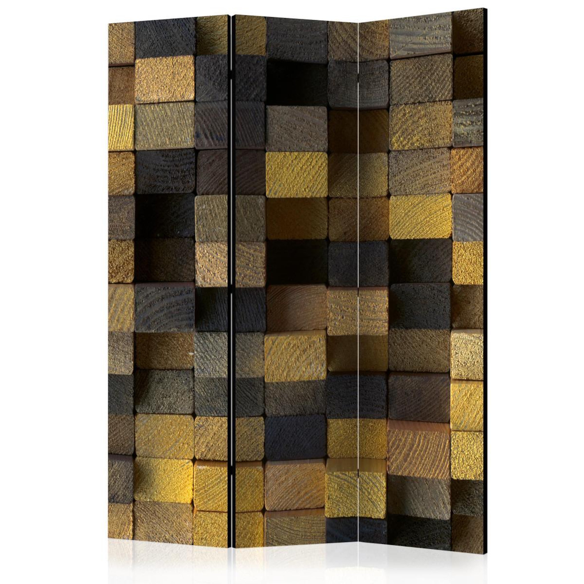 Paris Prix Paravent 3 volets  wooden cubes  135x172cm
