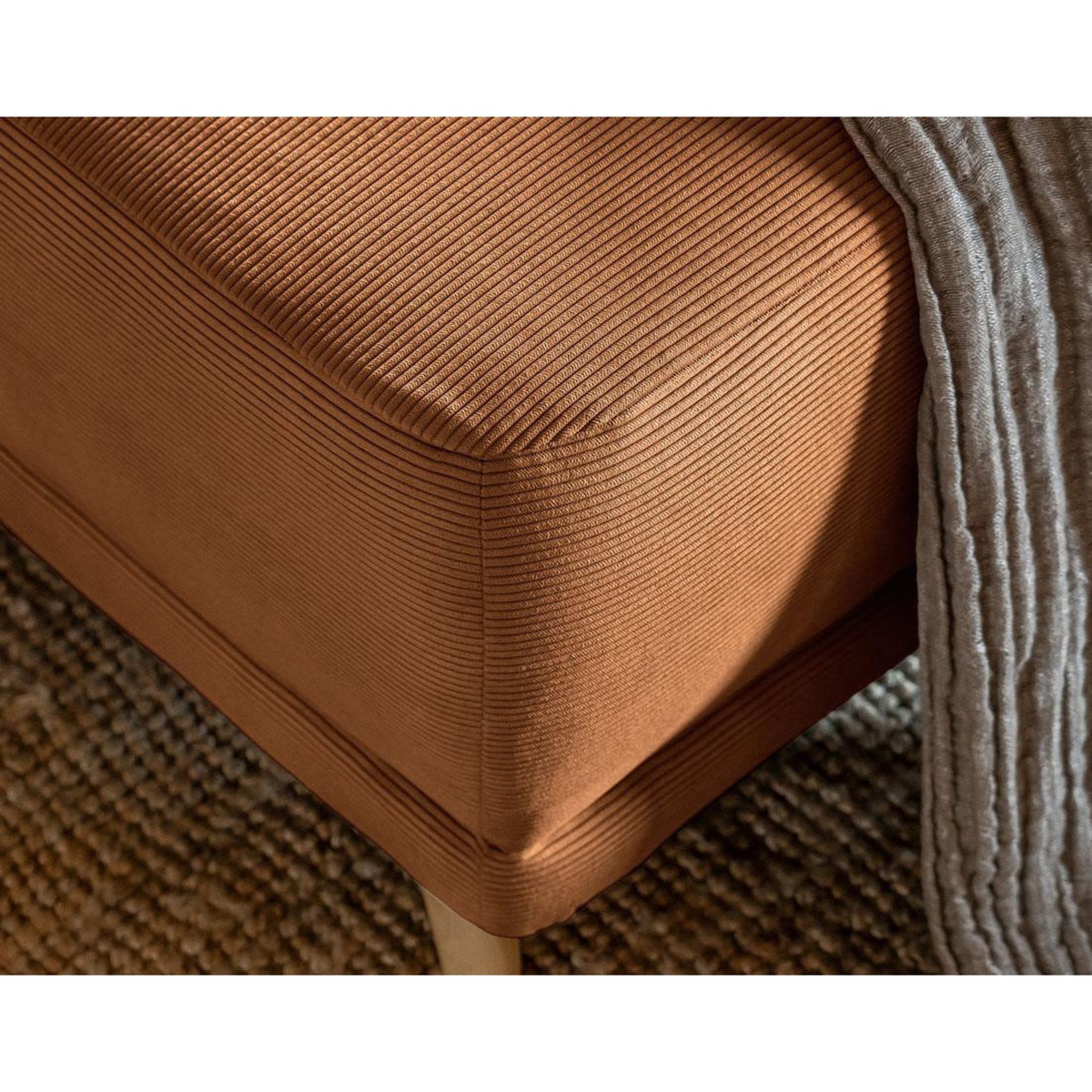 BEST MOBILIER Lena - canapé d'angle réversible 4 places - convertible avec coffre - en velours côtelé