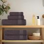Voir la diapositive 3 : VIDAXL Serviettes d invité 2 pcs anthracite 30x50cm 360g m² 100% coton