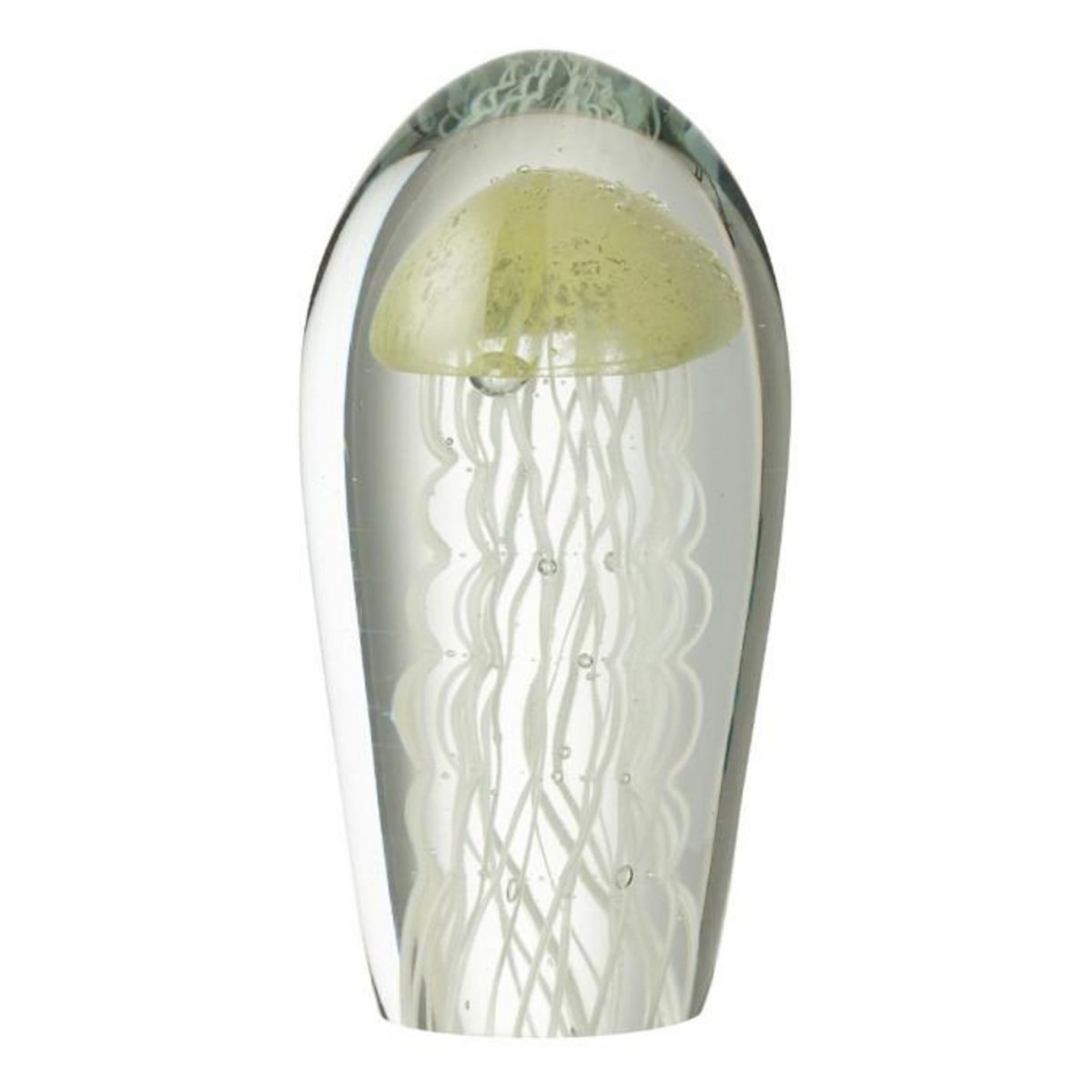 Paris Prix Presse-Papier Ovale en Verre Méduse  Calypso  21cm Vert