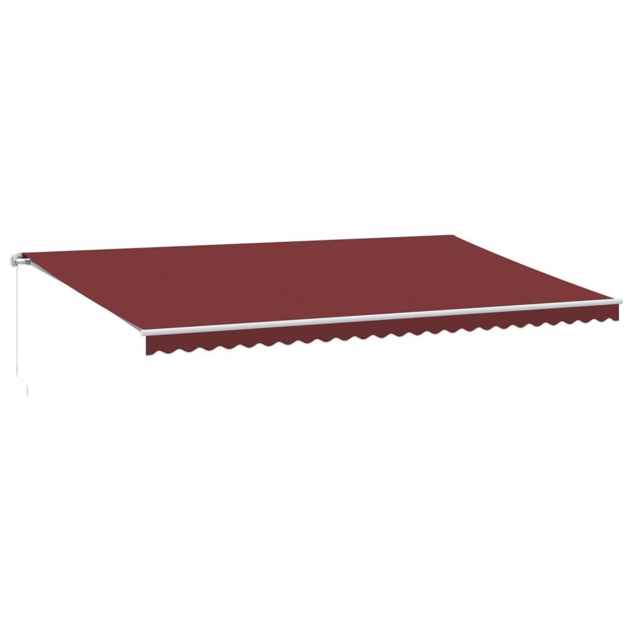Voir la diapositive 2 : VIDAXL Auvent manuel retractable bordeaux 600x300 cm