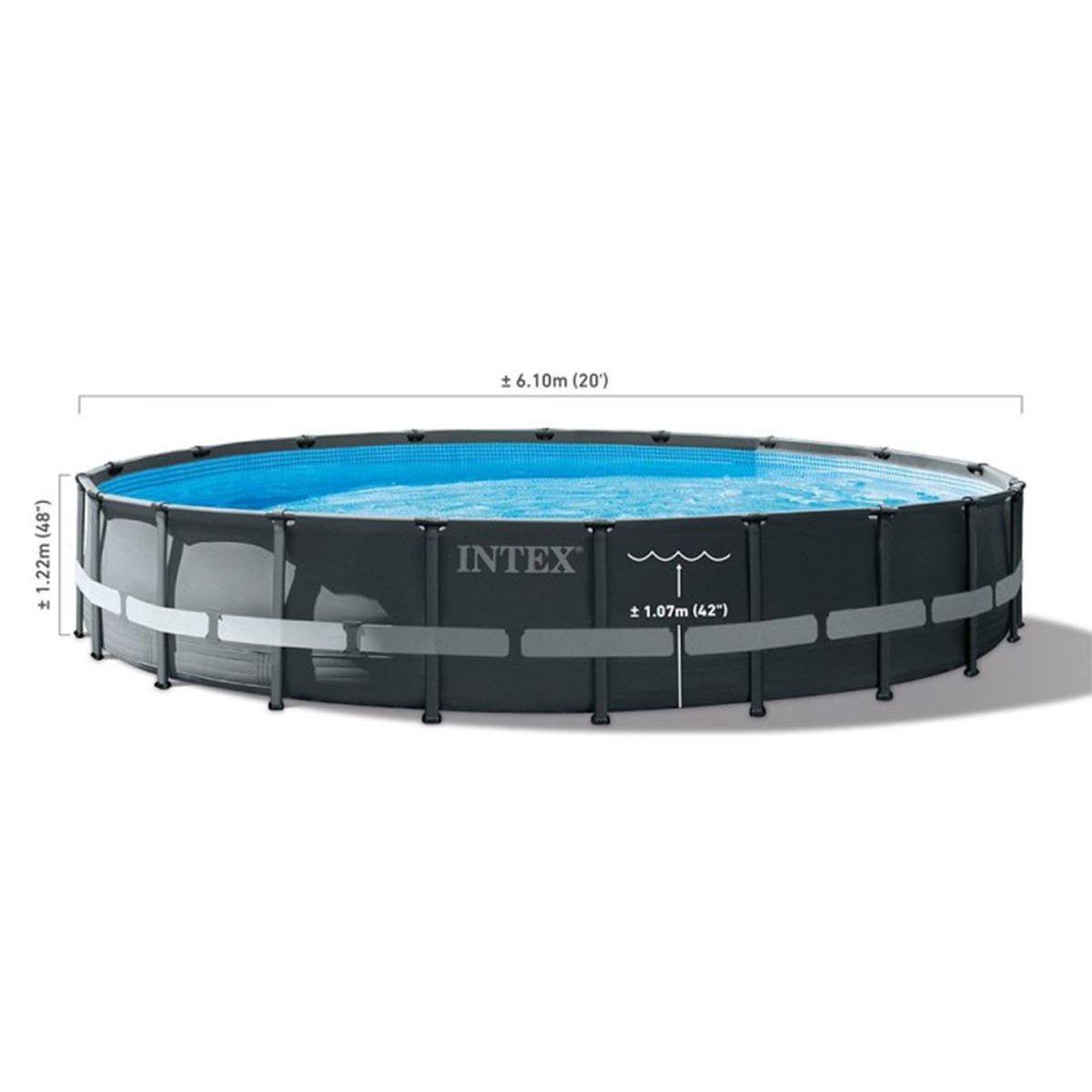 INTEX Piscine tubulaire Ultra XTR Frame ronde 6,10 x 1,22 m - Intex
