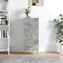 Voir la diapositive 1 : VIDAXL Buffet Gris beton 34,5x34x90 cm Bois d'ingenierie