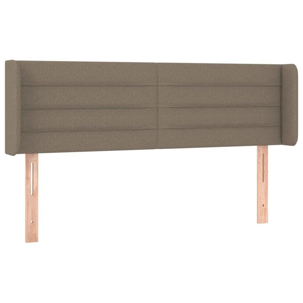 VIDAXL Tete de lit avec oreilles Taupe 147x16x78/88 cm Tissu