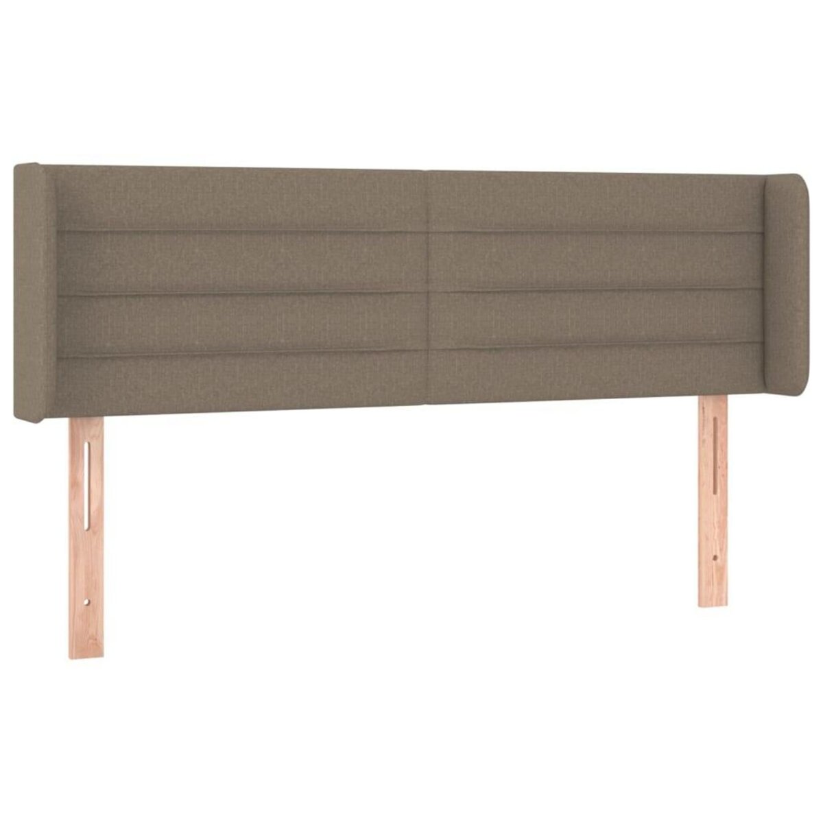 VIDAXL Tete de lit avec oreilles Taupe 147x16x78/88 cm Tissu